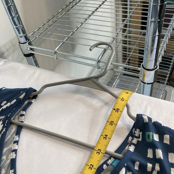 Tori Richard Honolulu Women's Blue Modern Print Dress Size M Artsy Stretchy‎ - Picture 3 of 11